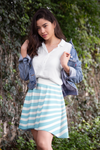 Aqua wave (Skater Skirt)